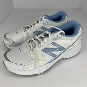 New Balance Women's White & Light Blue Comfort Walking Sneakers